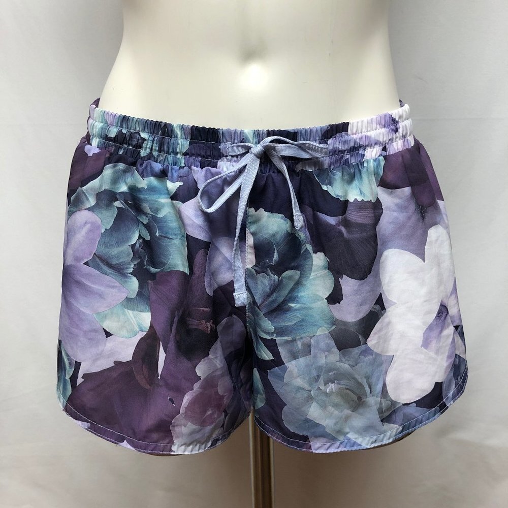 Old Navy Active Purple Floral Athletic Shorts Size Small